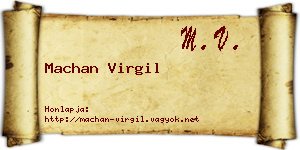 Machan Virgil névjegykártya